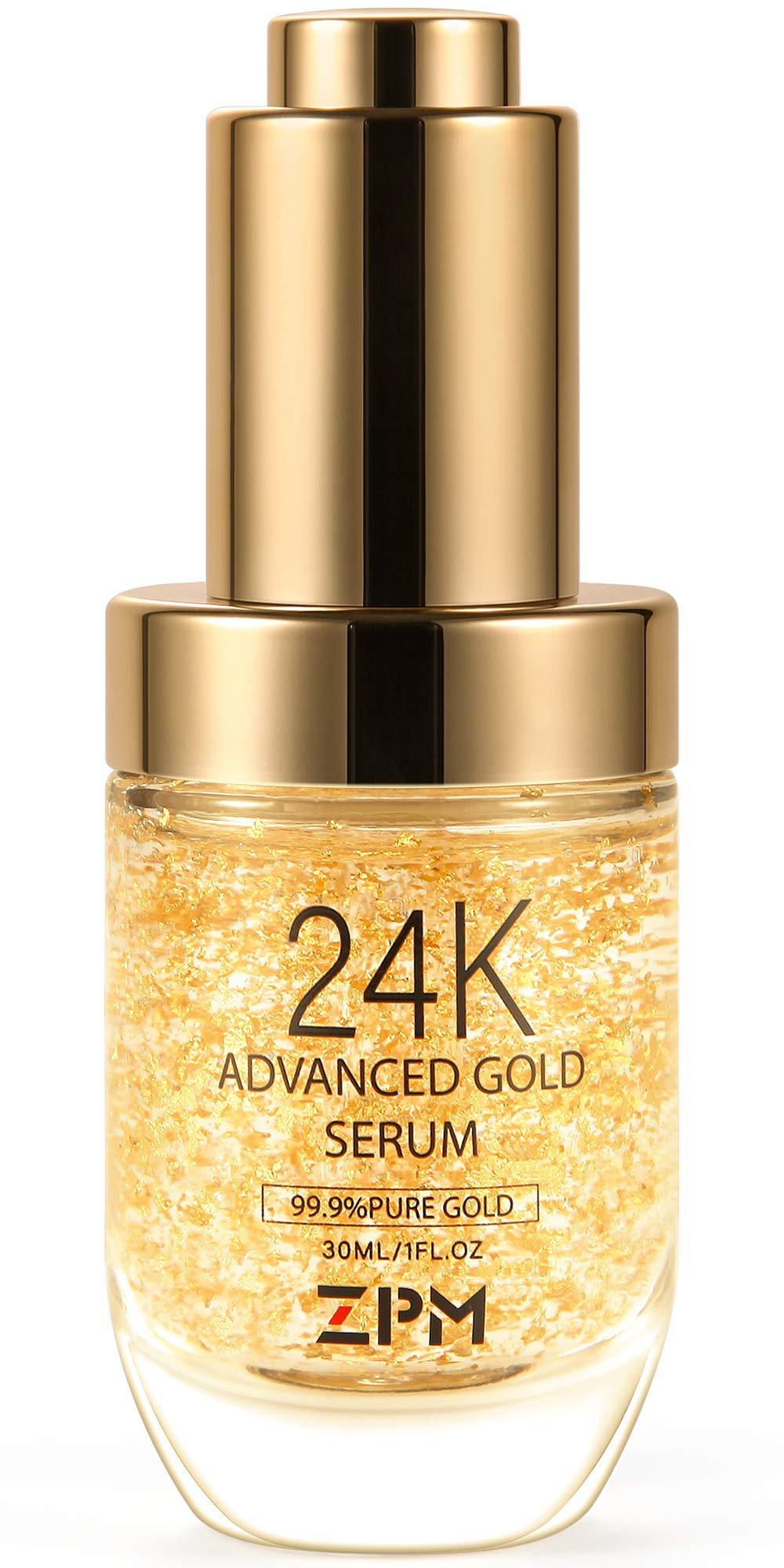 White Smoke 24K Gold Anti Aging Face Serum Moisturizer Enriched with Vitamin C Serum, Hyaluronic Acid, Vitamin E Cream for Day and Night Wrinkle Reduction, Re-Activate Skin Youth (1FL.OZ)