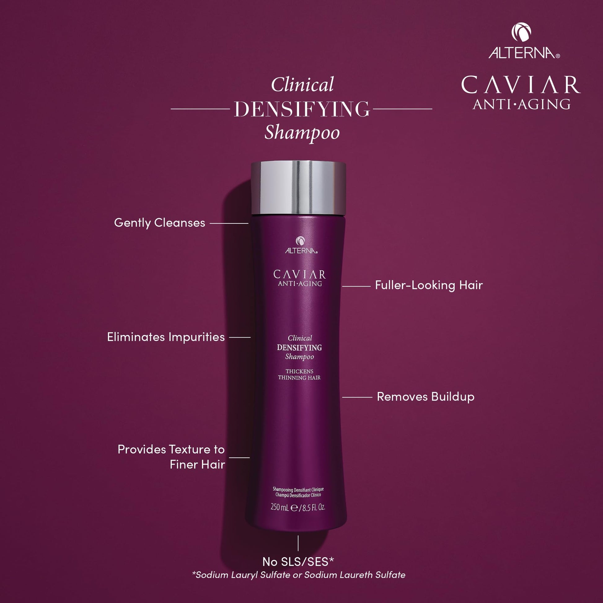 Brown Alterna Caviar Anti-Aging Clinical Densifying Shampoo, 8.5 Fl Oz (Pack of 2)