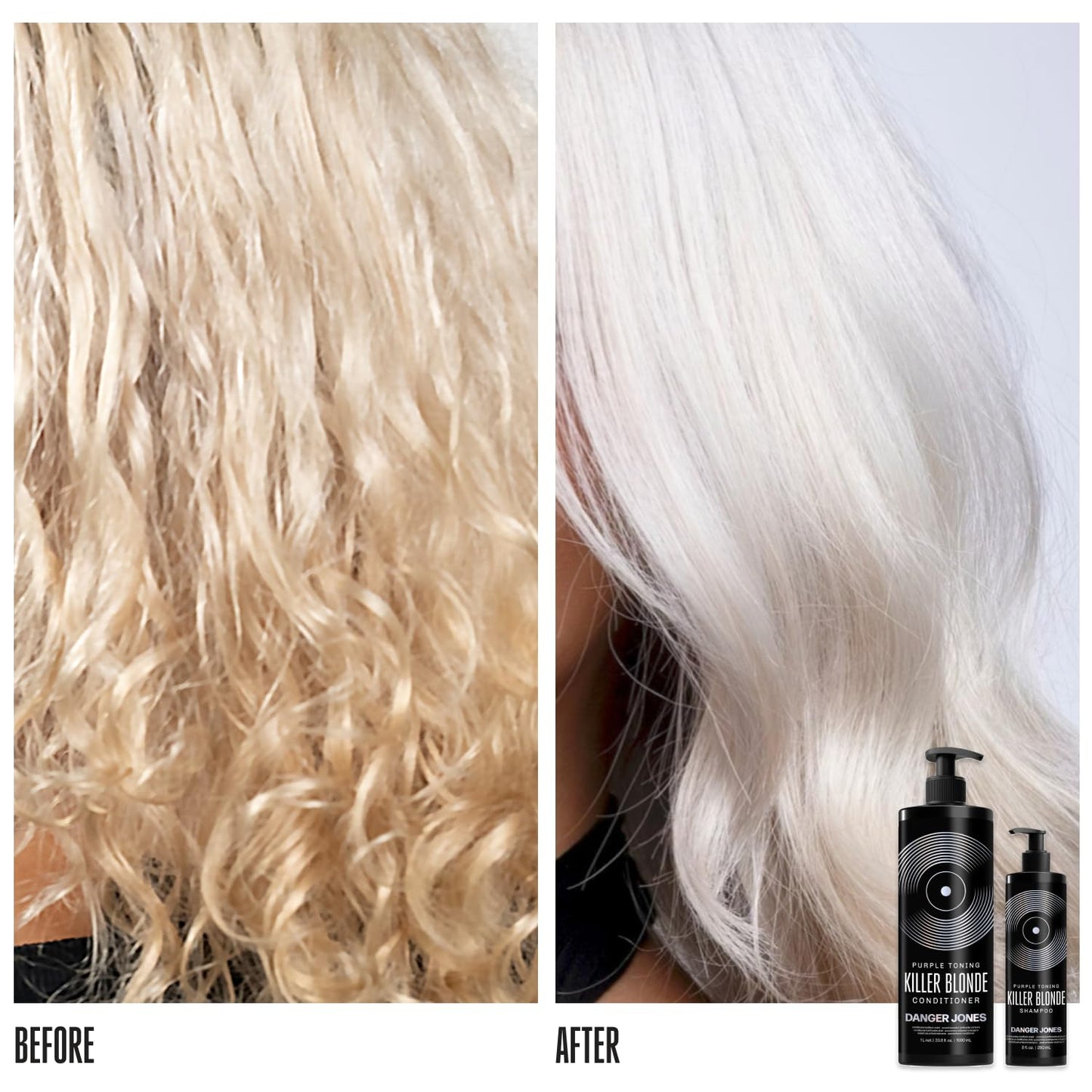 Lavender Danger Jones Killer Blonde Purple Toning Conditioner – Conditions While Neutralizing Brass, Smooths & Softens Hair – Hydrating Purple Conditioner for Blonde, Bleached & Grey Hair - 1L