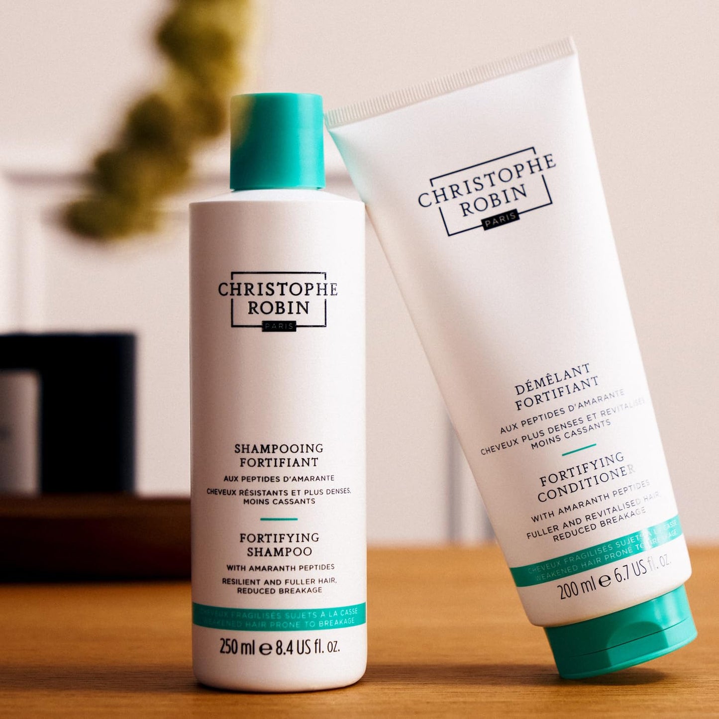 Light Gray Christophe Robin Fortifying Conditioner with Amaranth Peptides for Thinning and Weakened Hair - Reduces Breakage 6.7 fl. oz