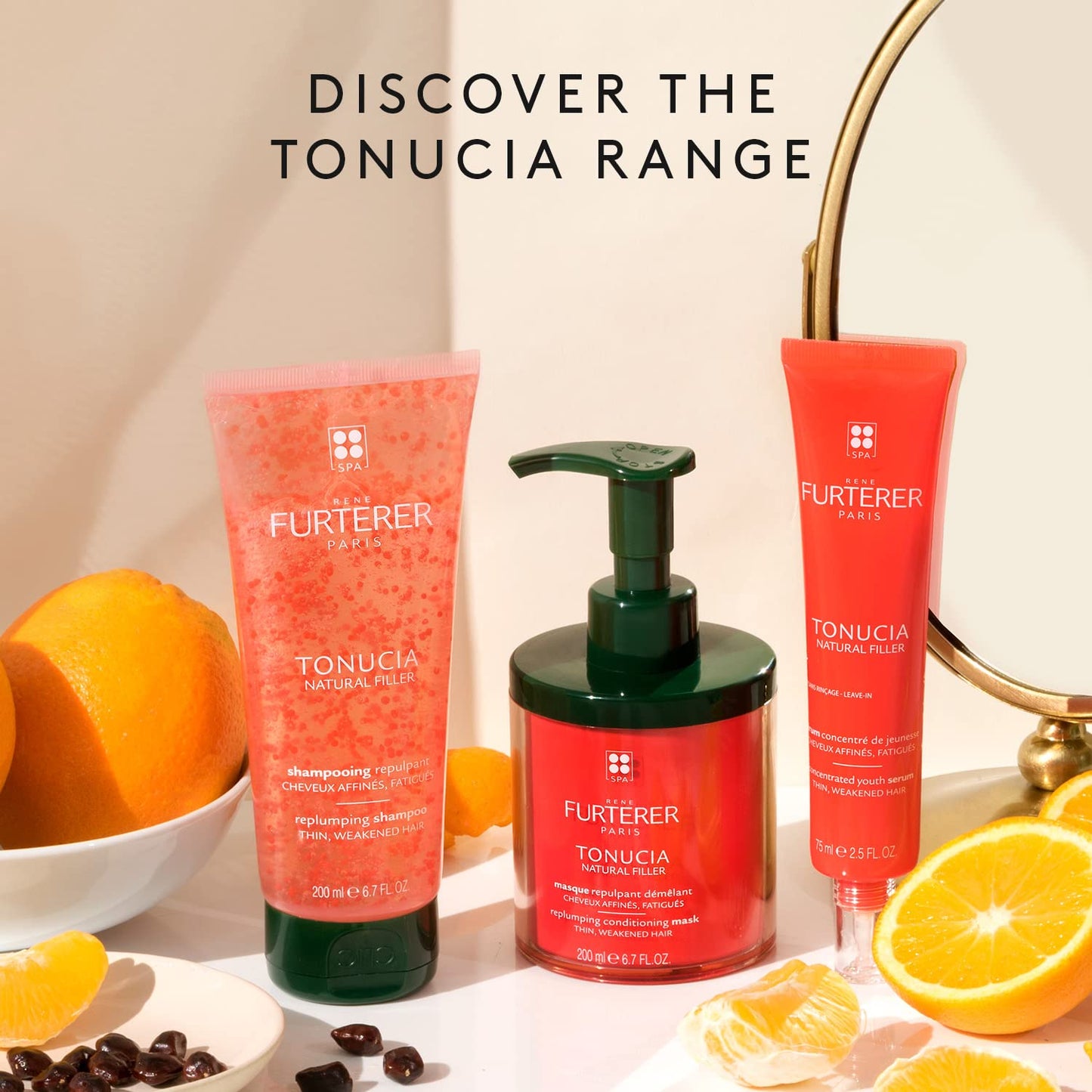 Antique White Rene Furterer TONUCIA Replumping Conditioning Mask - For Thin, Weakened Hair Due to Aging - Redensify & Revitalize - Silicone-Free