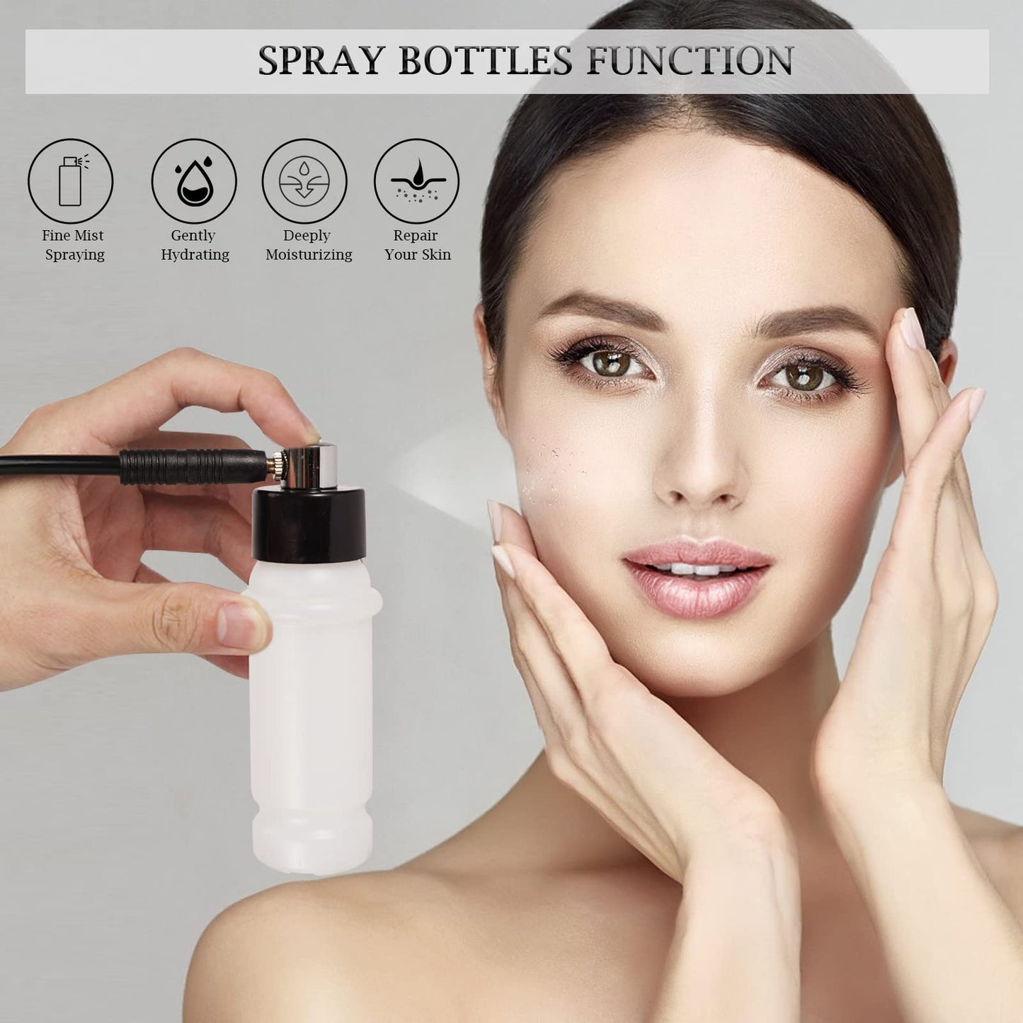 Gray AIMENGXI 3 in 1 Diamond Microdermabrasion Machine, Professional Microdermabrasion Device with Vacuum Spray, Beauty Facial Skin Care Dermabrasion Equipment for Salon Personal Home Use