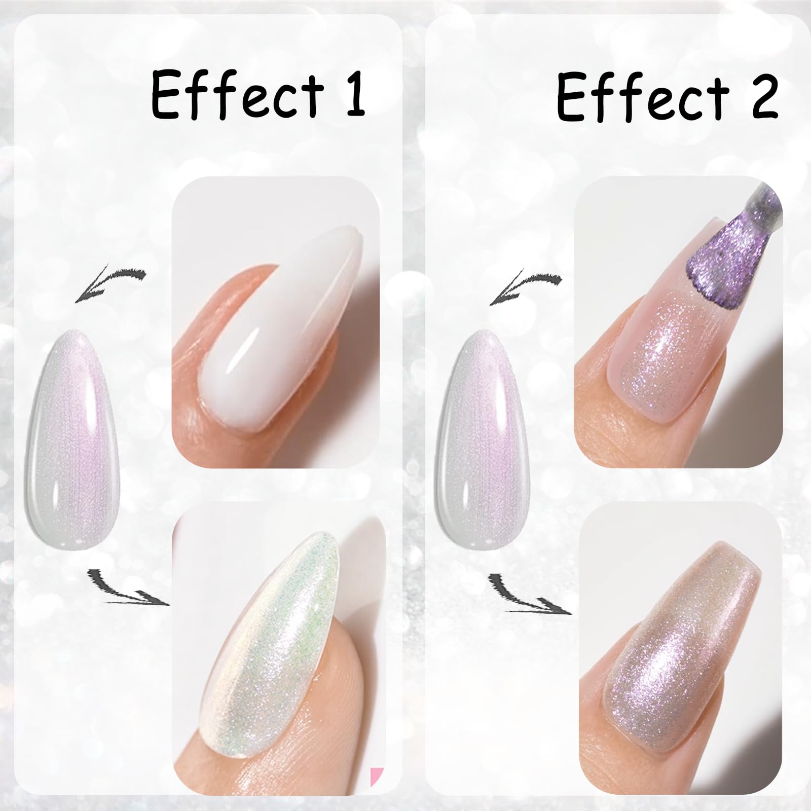 White Smoke AZUREBEAUTY Chrome Quick Dry Nail Polish | Shine Pearl, Natural Lustrous Enamel | DIY Manicure & Pedicure with Chrome Finish