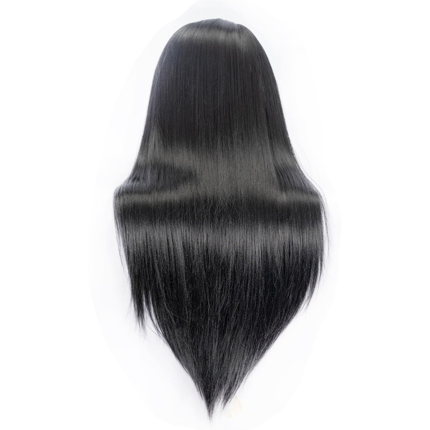 White Smoke Training Head 26"-28'' Mannequin Head Hair Styling Manikin Cosmetology Doll Head Synthetic Fiber Hair Hairdressing Training Model Free Clamp Exquisite Gifts (black)