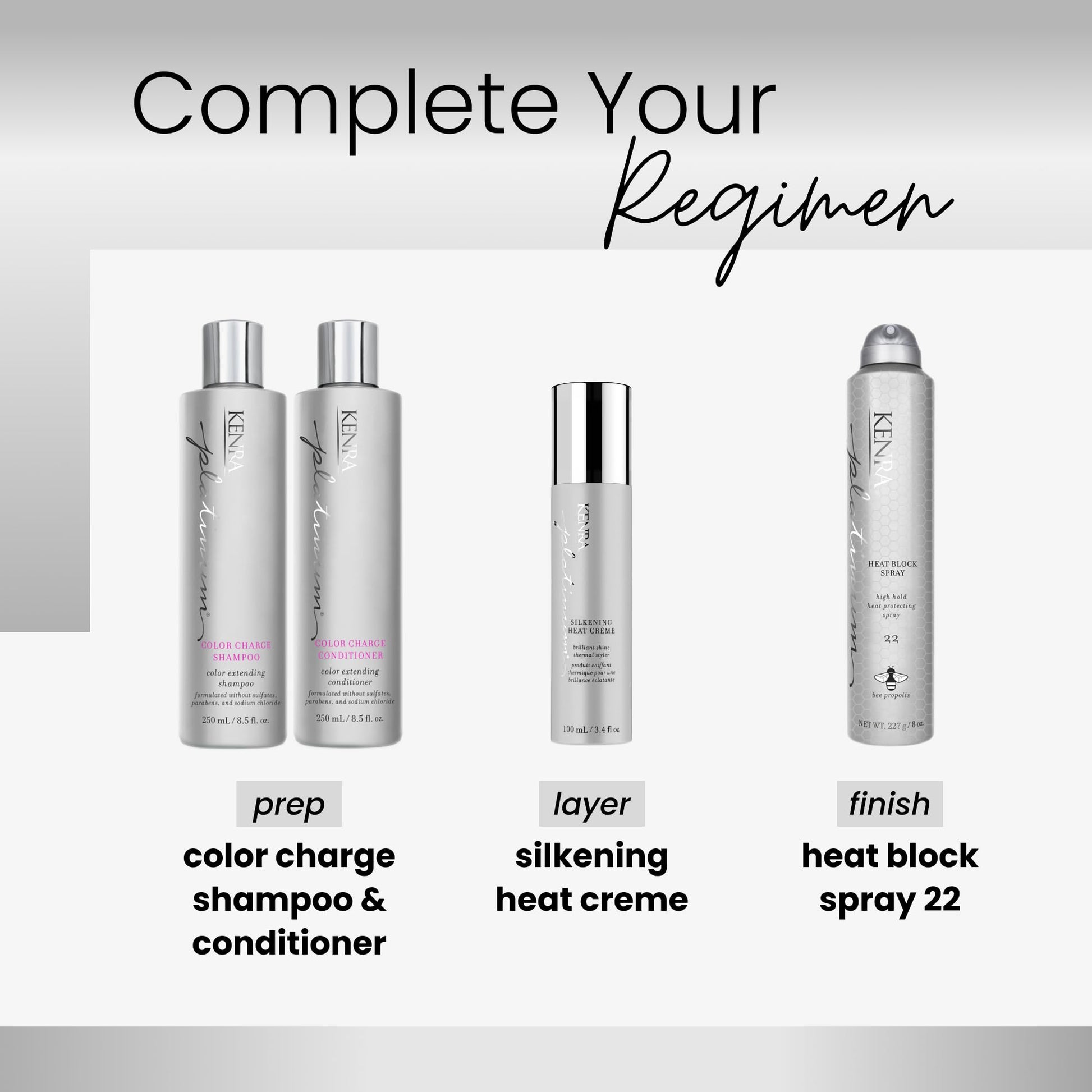 White Smoke Kenra Professional Platinum Heat Block Spray 22 | Heat Protecting Hairspray | All Hair Types | 8 oz.