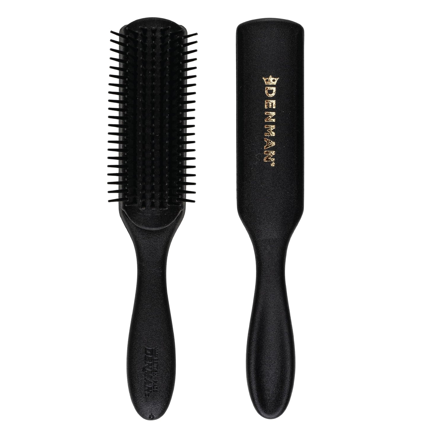 White Smoke Jack Dean by Denman Curly Hair Brush D3 (All Black) 7 Row Styling Brush for Detangling, Separating, Shaping and Defining Curls - For Women and Men