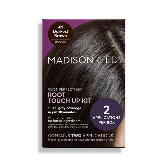 Black Madison Reed Root Perfection Root Touch Up Kit – 4N Spoleto Darkest Brown, 100% Gray Coverage in 10 Min, Ammonia-Free, 2 Applications