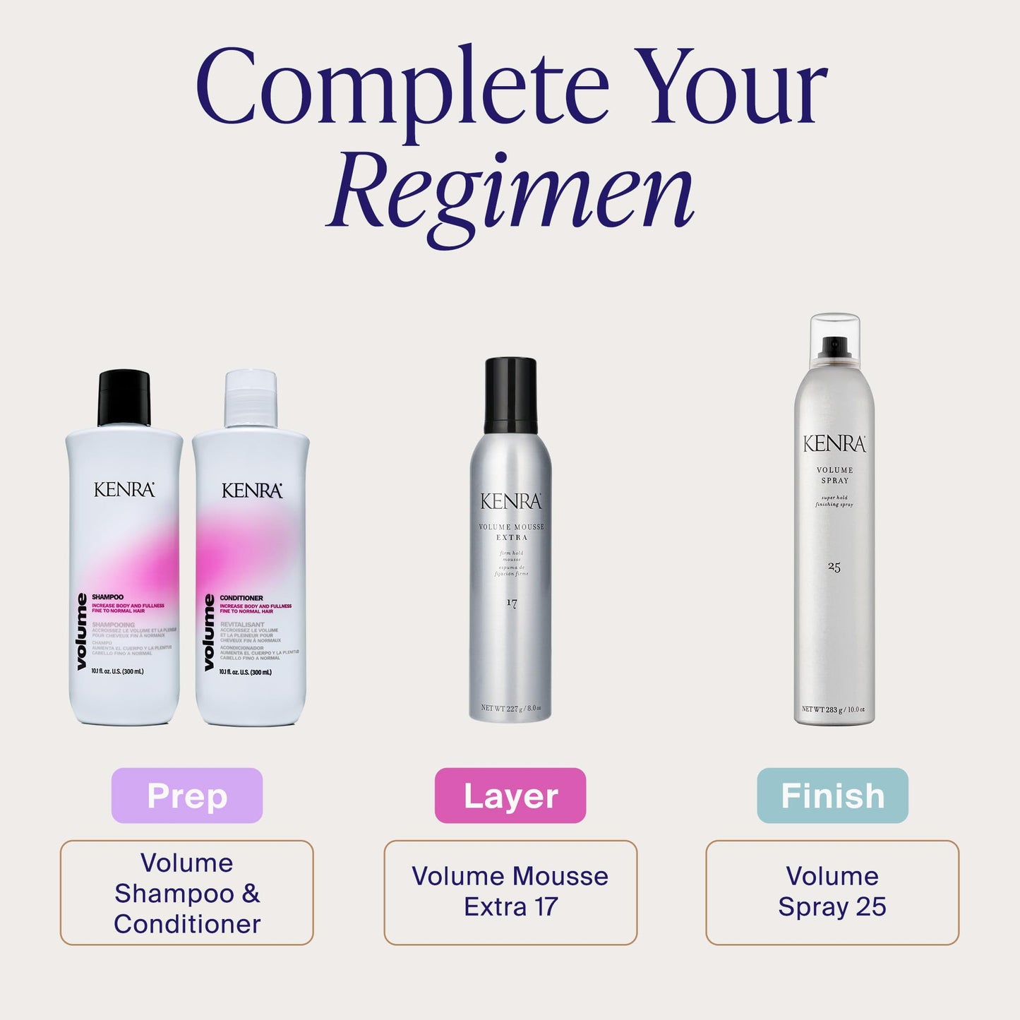 Lavender Kenra Professional Volume Spray 25 50% | Super Hold Finishing & Styling Hairspray | Flake-free & Fast-drying | Wind & Humidity Resistance | All Hair Types | 10 oz