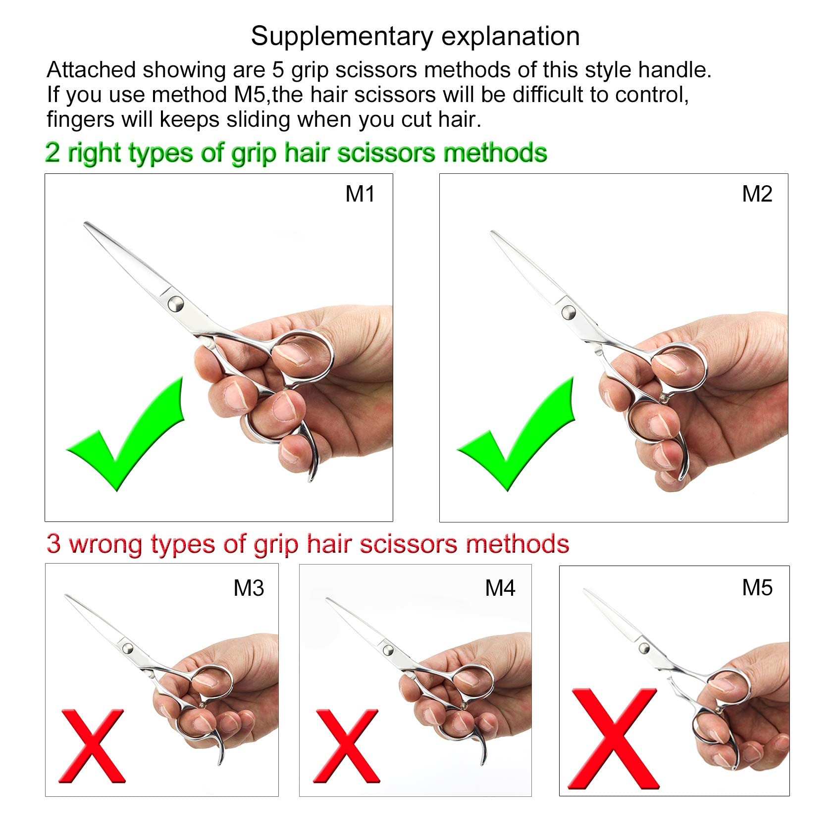 White Smoke 6 Inch Professional Hair Scissors Professional 440C Stainless Steel Hair Cutting Scissors – Hand-Sharpened Japanese Blades, Ergonomic Handle, Ultra-Sharp Barber Shears for Thick Hair & Dog Grooming