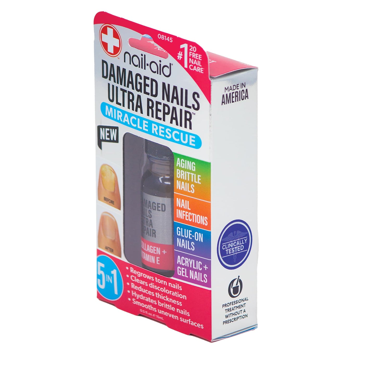 White Smoke Nail-Aid - 5-in-1 Damaged Nails Multi-Repair for Fingernails or Toenails