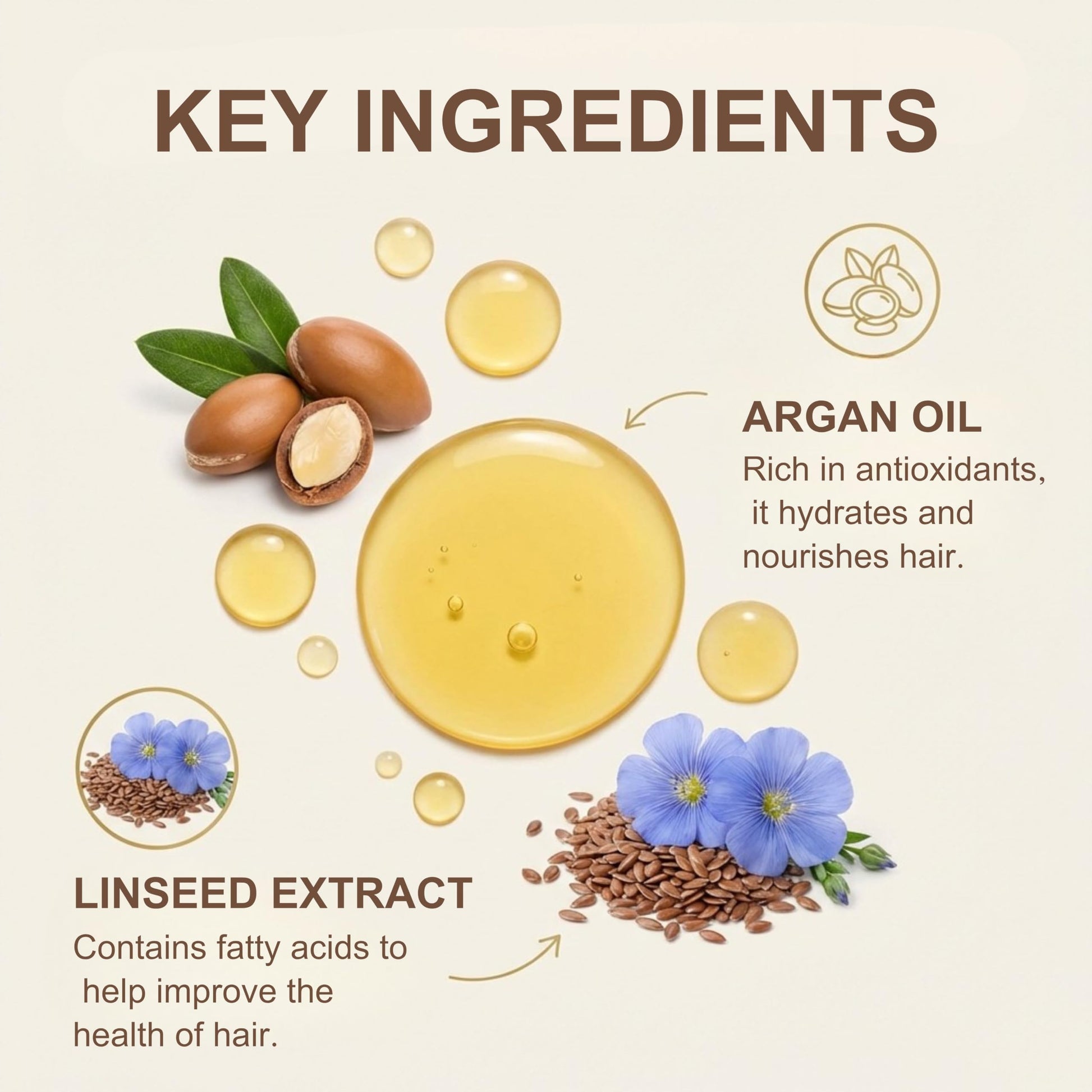 Misty Rose XORYTEN Moroccan Argan Oil – Nourishing & Smoothing Hair Oil for Frizzy, Curly, Long, Dry & Damaged Hair – Moroccan Hair Oil Treatment for Frizz Control & Heat Protection – 100ML/3.4 Fl Oz (Argan)