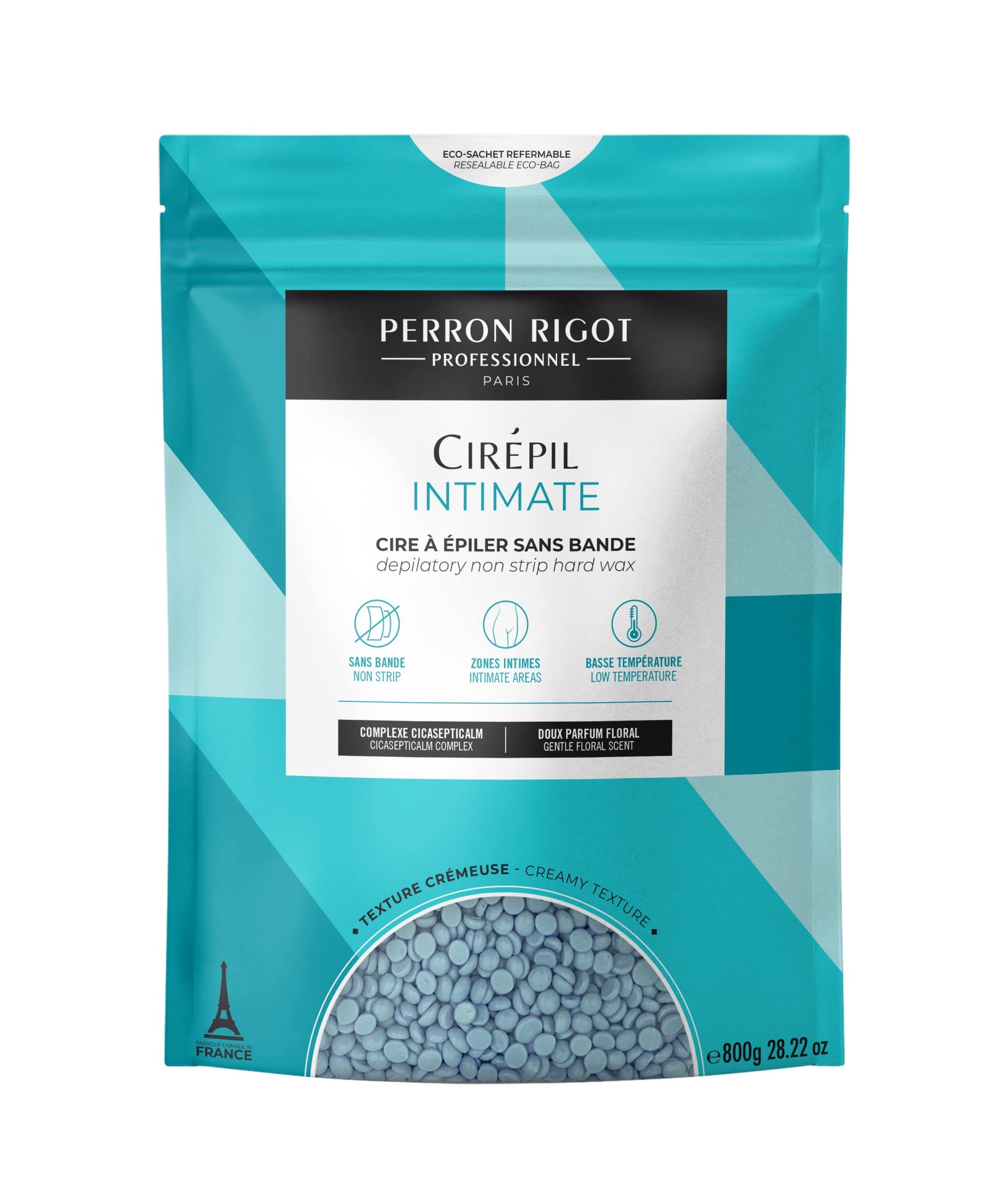 White Smoke Cirepil - Intimate - 800g / 28.22 oz Hard Wax Beads Bag - With Cicasepticalm & Coconut Oil - Specialized for Brazilian & Bikini Waxing - Creamy Anti-Bump Hair Removal for Sensitive Areas - Refill Bag
