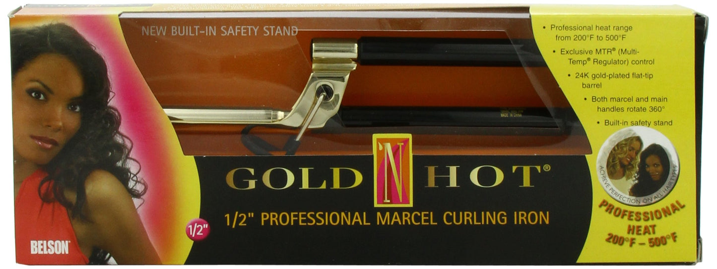Black Gold 'N Hot Professional Marcel Curling Iron