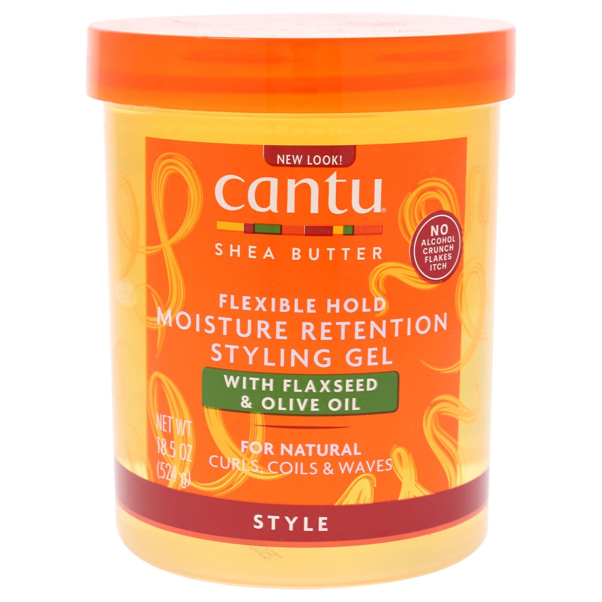White Smoke Moisture Retention Styling Gel With Flaxseed and Olive Oil - Flexible Hold by Cantu for Unisex - 18.5 oz Gel
