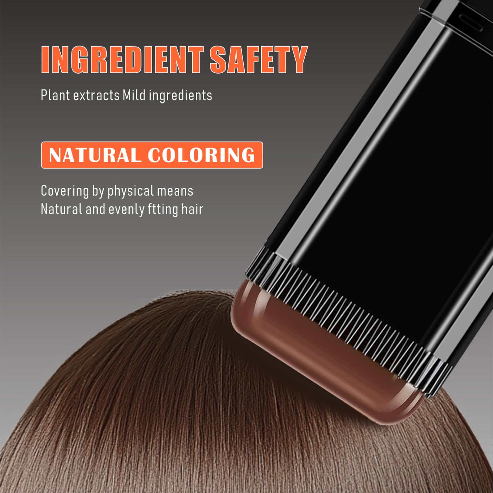 Black 3PCS 2 in 1 Instant Hair Color Stick, Waterproof and Sweat Proof Hair Dye Stick, Portable 3 Color Touch-Up Hair Sticks With Comb for Women Men