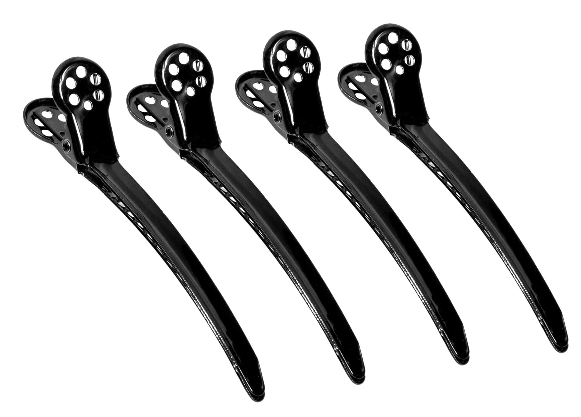 White Smoke Framar Black Tight Tension Clips For Hair - Set of 4 Professional Hair Clips – Metal Hair Clips for Styling, Stylist Supplies, Hairclips, Hairstylist Essentials - Extra Tight & Durable