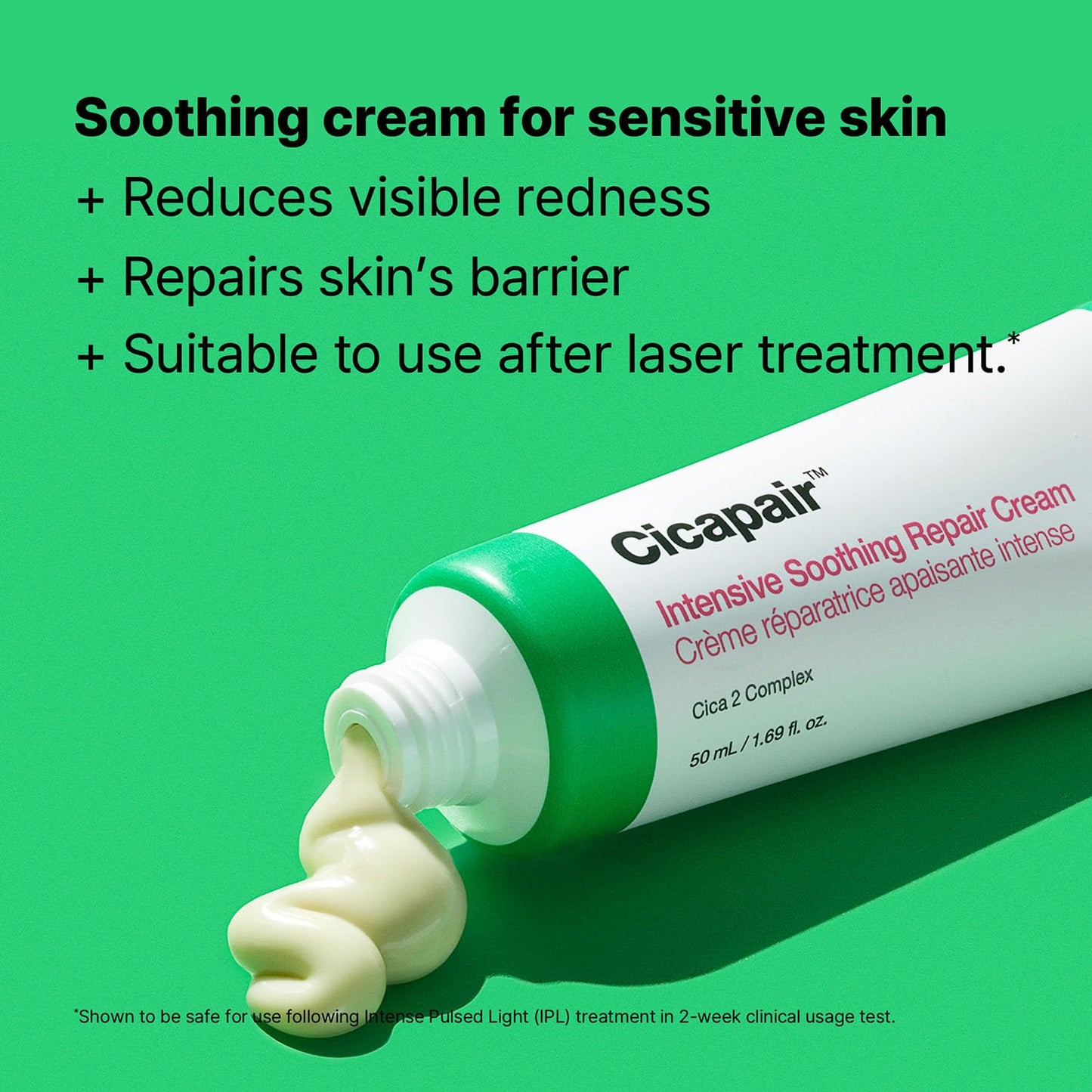 Medium Sea Green Dr.Jart+ Cicapair Sensitive Skin Korean Face Moisturizer for Redness and Barrier Repair with Centella Asiatica | Korean Skin Care | Travel Size, 0.51 Fl Oz