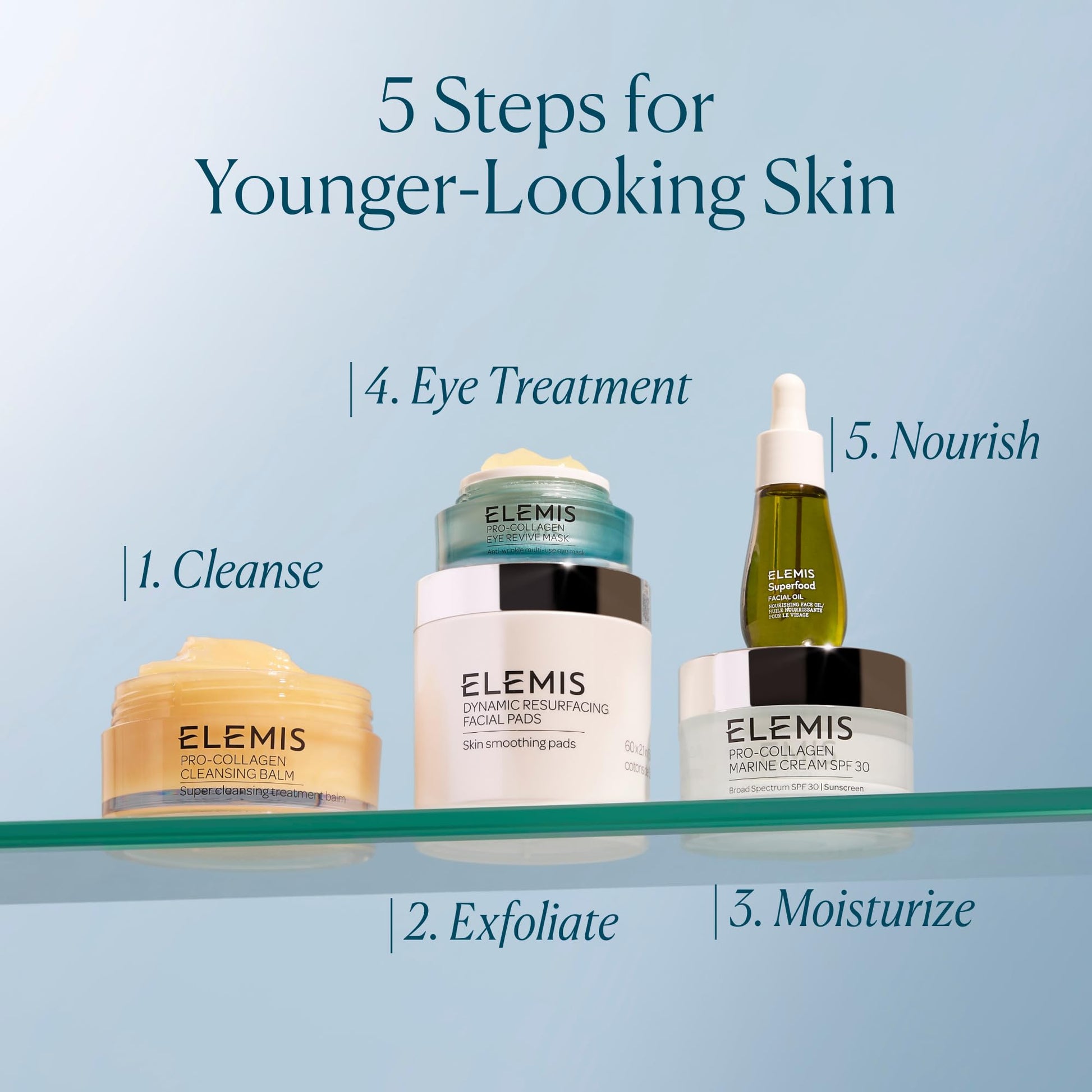 Light Steel Blue ELEMIS Superfood Facial Oil - Antioxidant-Rich Nourishing Serum, Radiance-Enhancing Lightweight Skin Elixir, Hydration Booster, Non-Greasy Botanical Blend - 15ml