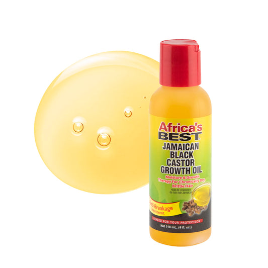 White Smoke Africa's Best - Jamaican Black Castor Growth Oil, High in Vitamin E, Minerals and Proteins, Help Repair Dry Scalp, Split Ends, Thinning hair and Promotes Regrowth, 4oz Bottle, Brown