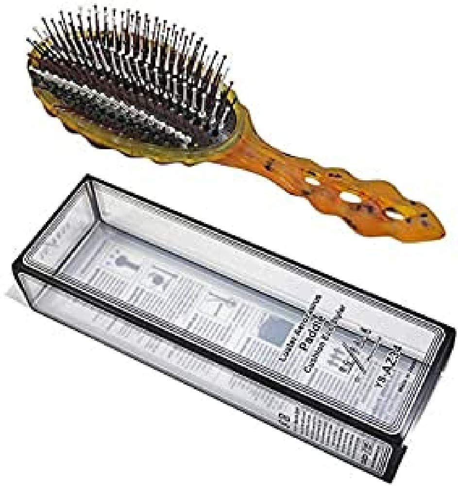 White Smoke Y.S. Park Luster Aerozaurus Paddle Cushion Eco Styler Hair Brush, Amber, 0.13 kg