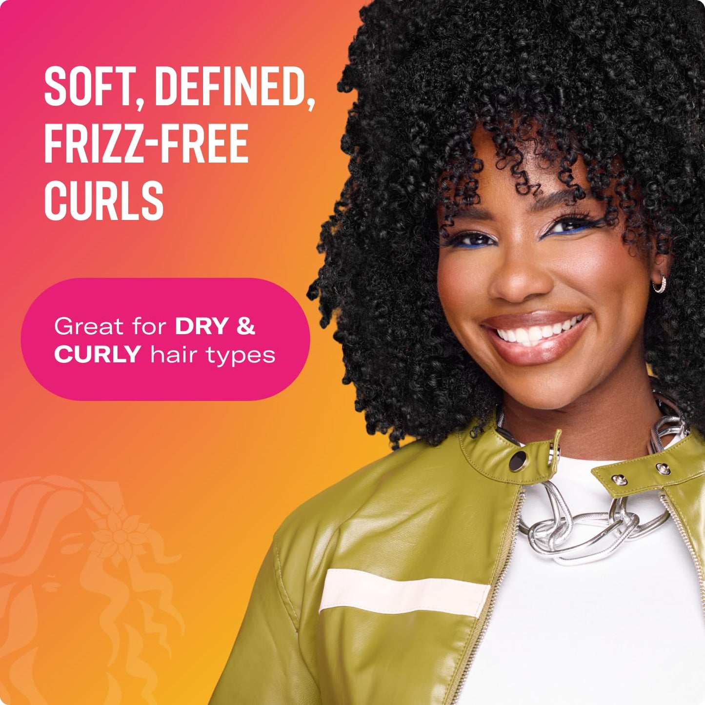 Black Mielle Organics Babassu & Mint Brazilian Curly Cocktail Curl Cream - Curl Defining, Hair Styling Cream for Textured Hair - Locks in Moisture, Boosts Definition & Softens Textured Hair, 7.5 Ounce