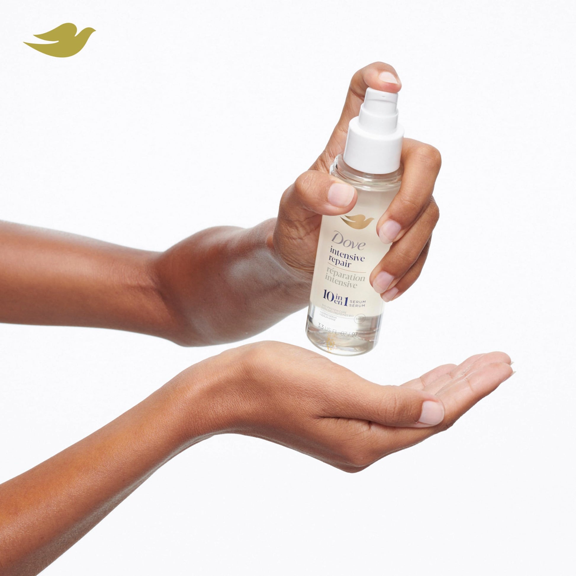 White Smoke Dove Intensive Repair Amino Serum for Damaged Hair with Bio-Protein Care Technology 3.3 oz