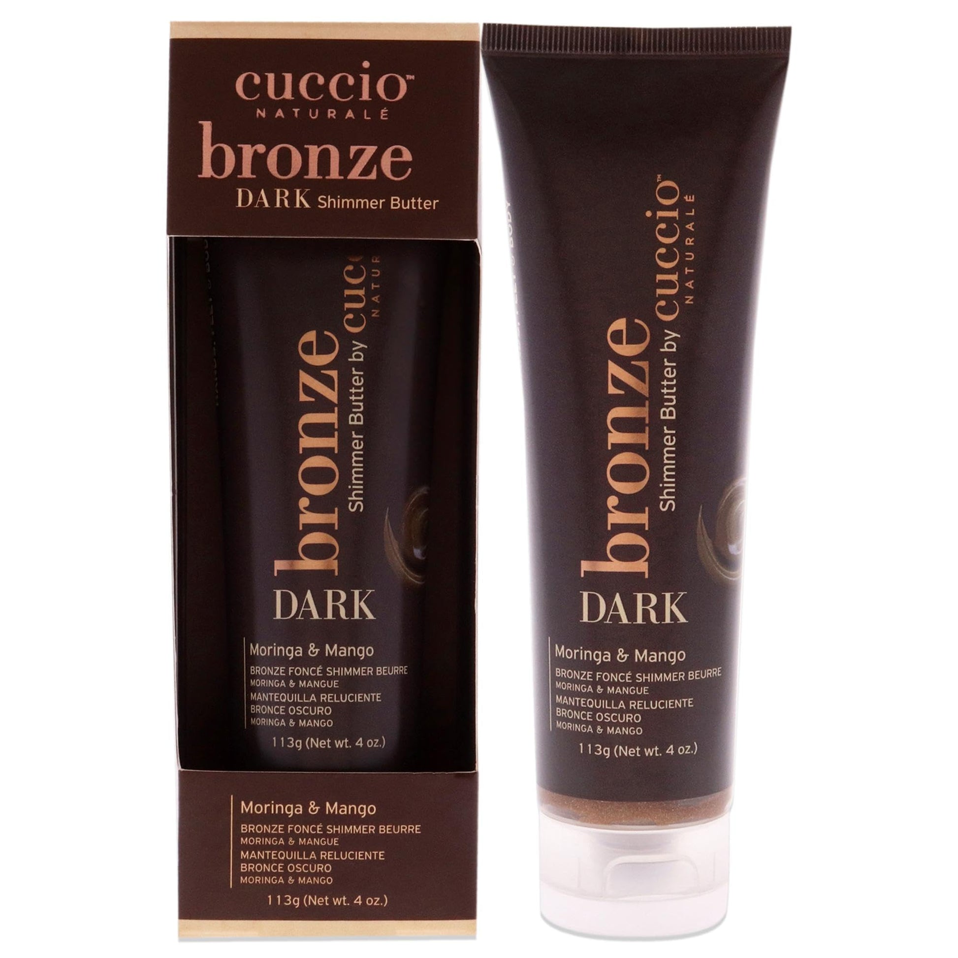 White Smoke Cuccio Naturale Bronze Dark Shimmer Butter - Moringa and Mango Bronzer Women 4 oz