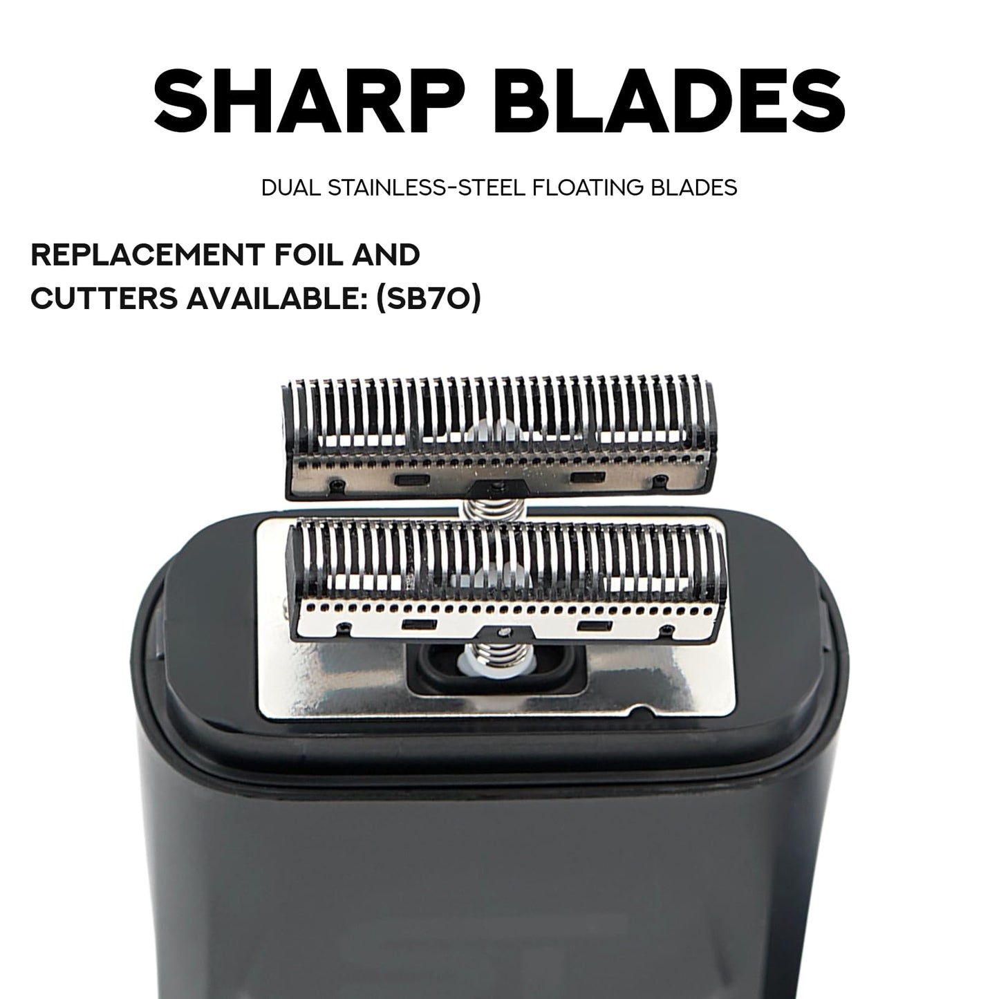 White Smoke Supreme Trimmer DarkStar Foil Shaver STF720 – 9000 RPM Vector Motor, 150 Min Runtime Corded & Cordless Electric Razor | Hypoallergenic Foils for Face, Head & Stubble