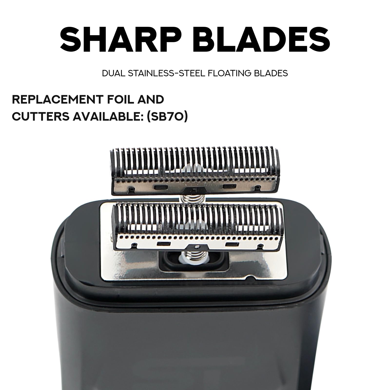 White Smoke Supreme Trimmer DarkStar Foil Shaver STF720 – 9000 RPM Vector Motor, 150 Min Runtime Corded & Cordless Electric Razor | Hypoallergenic Foils for Face, Head & Stubble