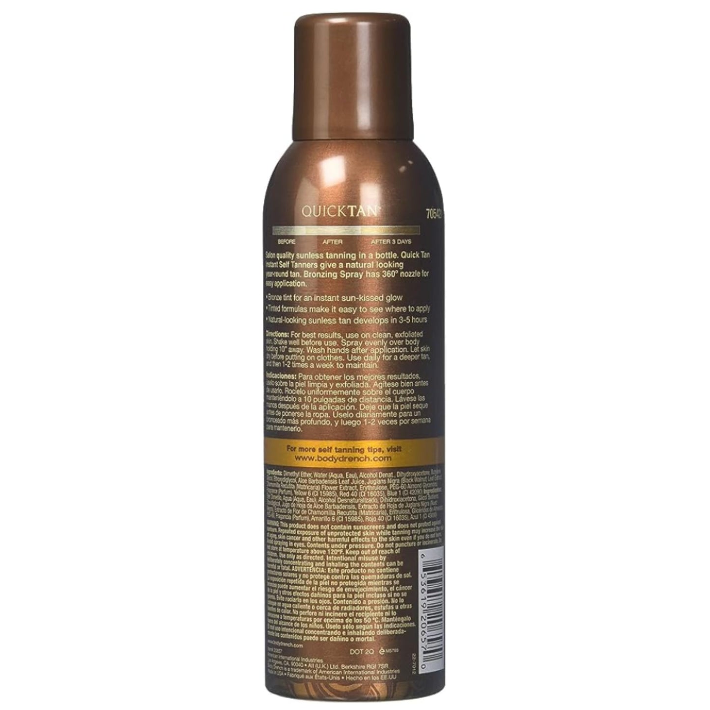White Smoke Body Drench Quick Tan Bronzing Spray Medium-Dark 6 Ounce (177ml) (2 Pack)