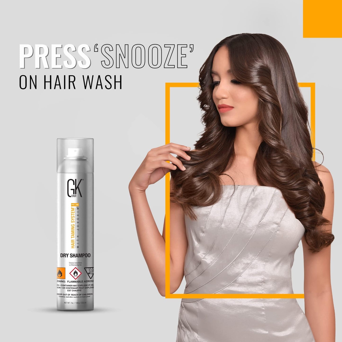 Light Gray GK HAIR Global Keratin Waterless Dry Shampoo (7 Fl Oz/332ml) No Residue Spray for Fine, Oily and All Hair Types - Removes Flaking, Dandruff and Excess Oil - Sulfate Paraben Free - For Women and Men