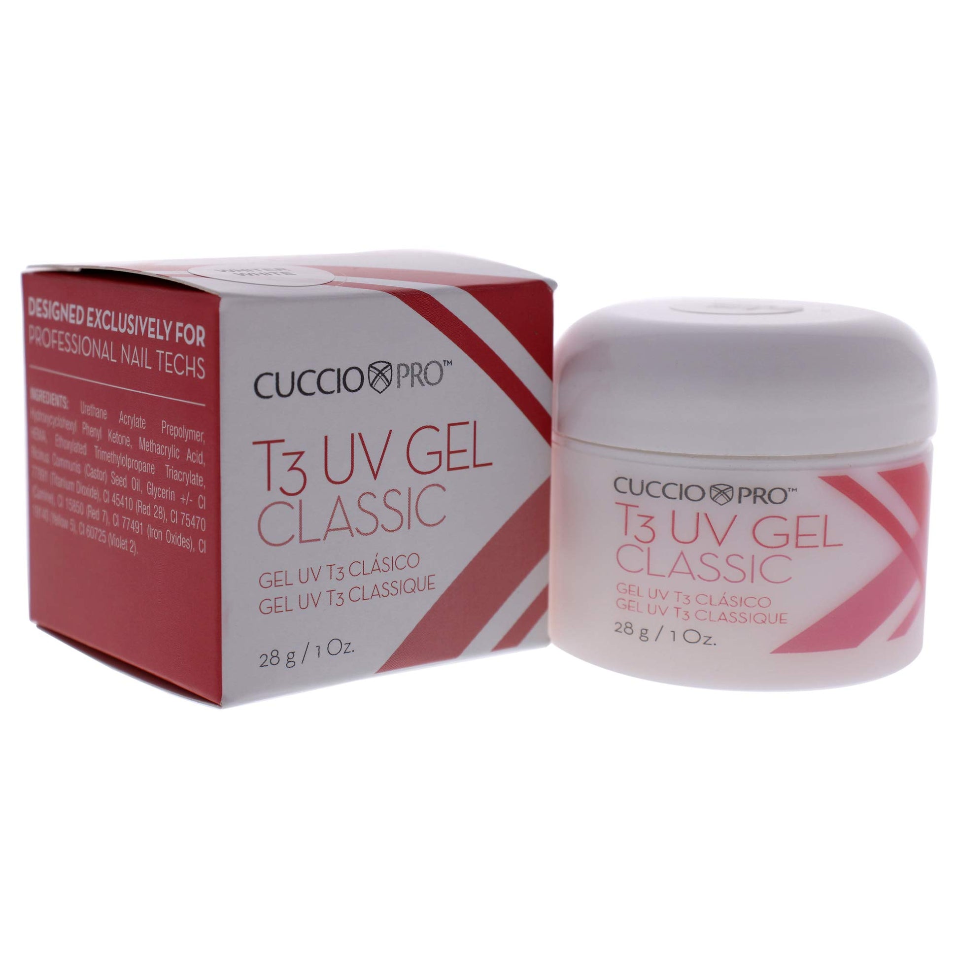 White Smoke T3 Uv Gel Classic - Whiter White by Cuccio Pro for Women - 1 oz Nail Gel