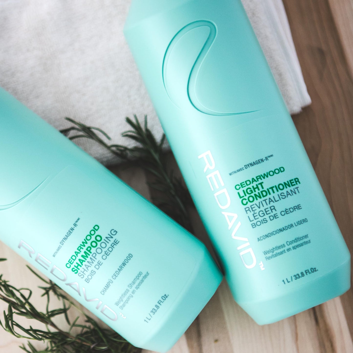 Light Gray Redavid Cedarwood Weightless Light Conditioner - with Hemp Seed and Orchid Oil, for Fine Hair - Clinically Strengthens, Cleanses Hair and Scalp - Color Safe - Paraben, Phthalate, Sulfate Free (1L)