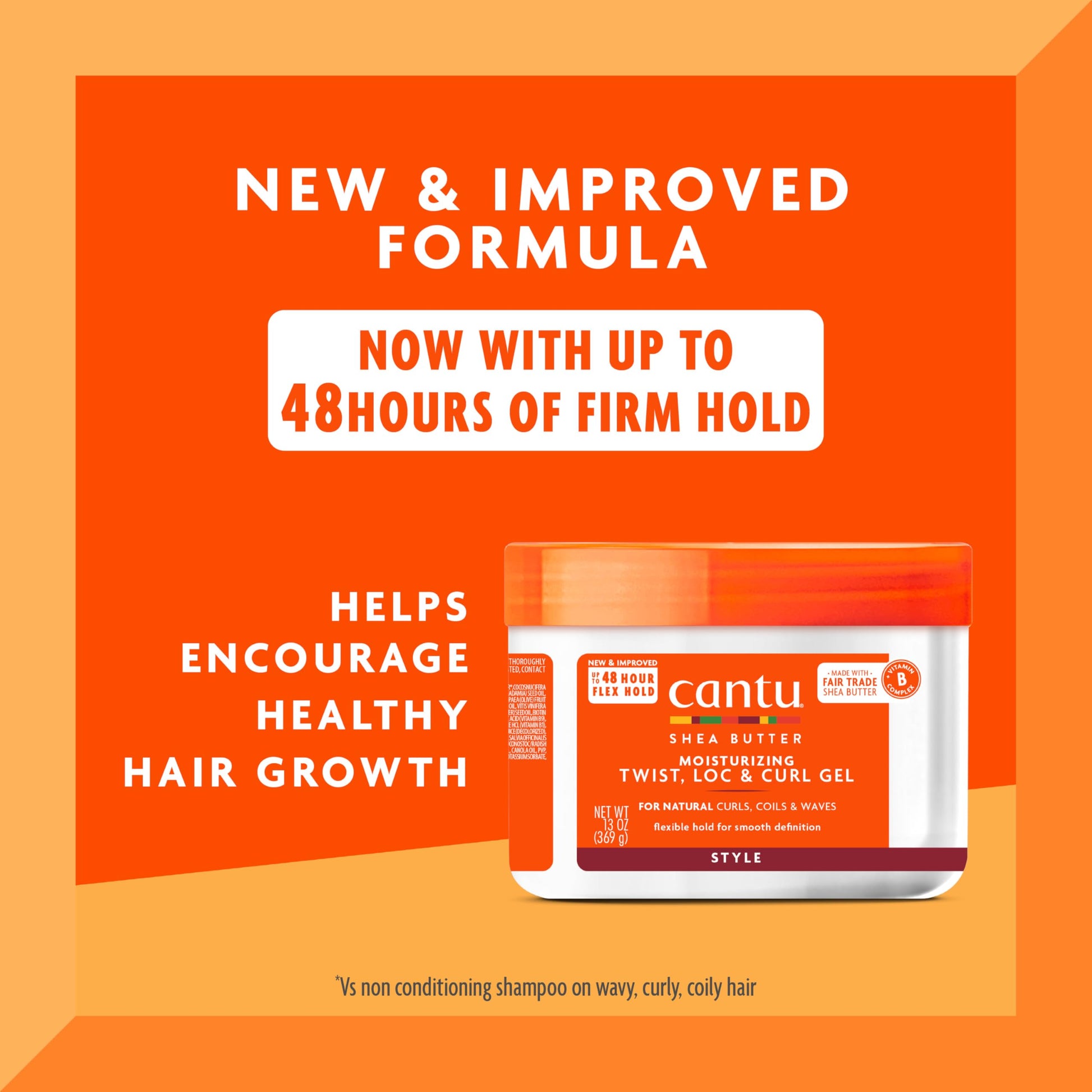 Orange Red Cantu Moisturizing Twist & Lock Gel with Shea Butter for Natural Hair, 13 oz