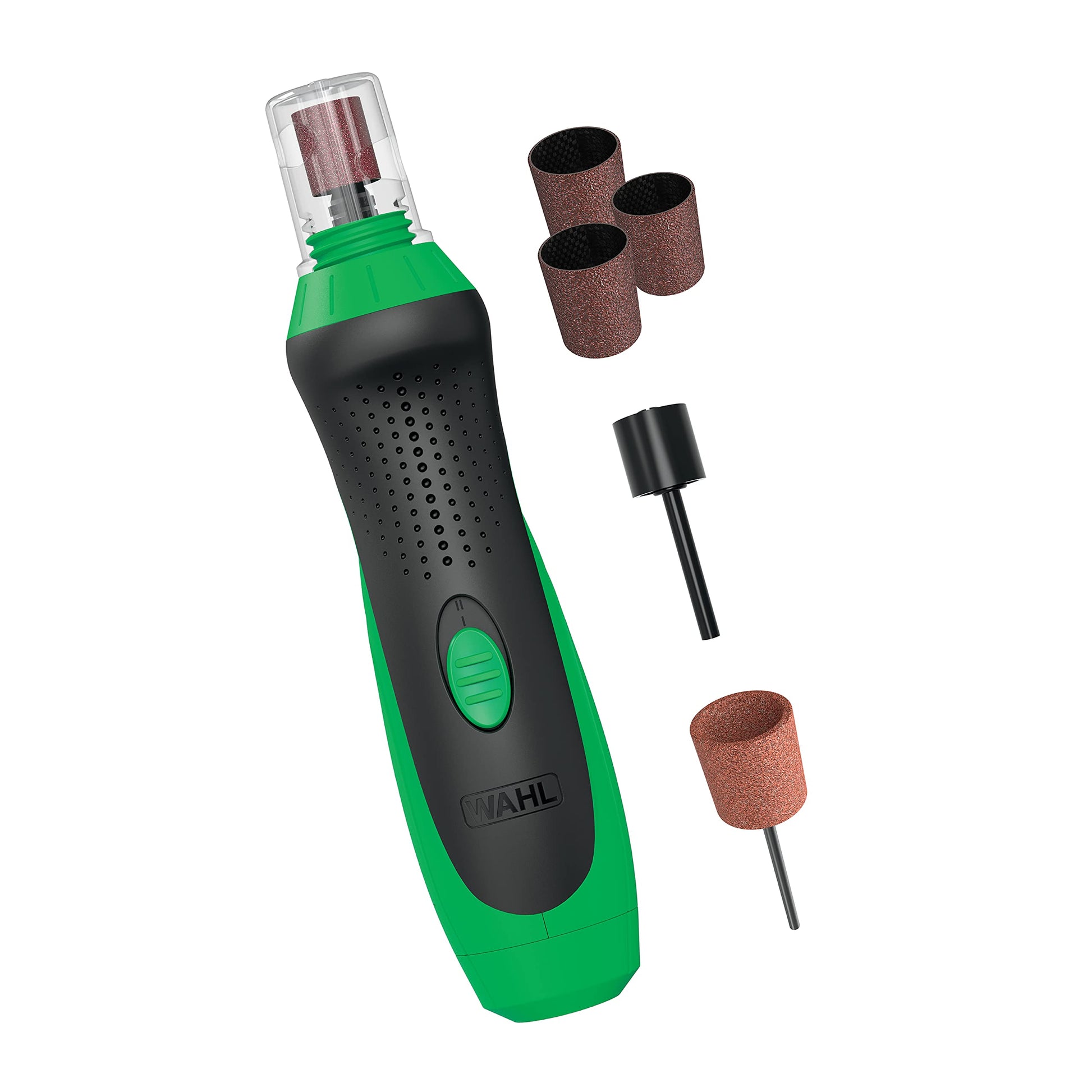 White Smoke Wahl Lithium Ion Rechargeable Dog Nail Grinder with Concave Rounding Tip and Nail Guard for Increased Safety and Precise Nail Grinding, 3 Hour Run Time - 5975