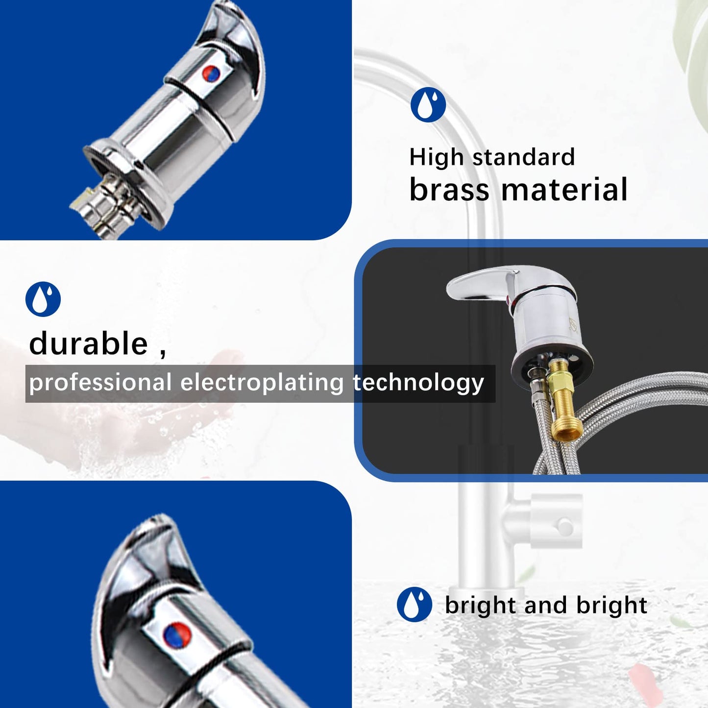 White Smoke Karagas Salon Shampoo Bowl Faucet Vacuum Breaker Kit, Salon Shampoo Bowl Salon Sink Faucet & Vacuum Breaker with Sprayer and Hose for Shampoo Bed,Hair Salon Sink Faucet Sprayer Hose Set
