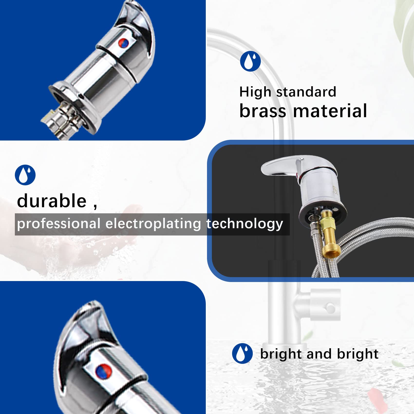 White Smoke Karagas Salon Shampoo Bowl Faucet Vacuum Breaker Kit, Salon Shampoo Bowl Salon Sink Faucet & Vacuum Breaker with Sprayer and Hose for Shampoo Bed,Hair Salon Sink Faucet Sprayer Hose Set