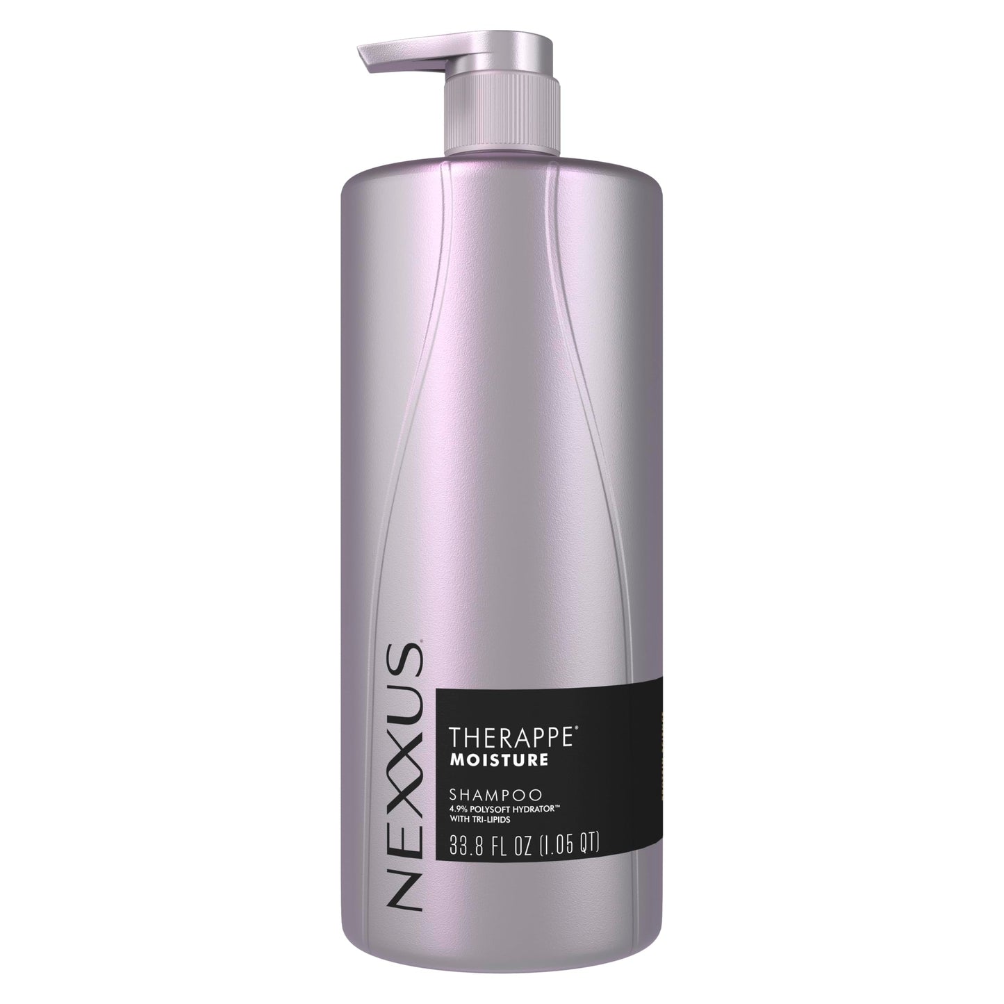Dark Gray Nexxus Therapee Shampoo for Ultimate Moisture for Dry Hair Powered by POLYSOFT HYDRATOR Technology with Tri-lipids 33.8 oz