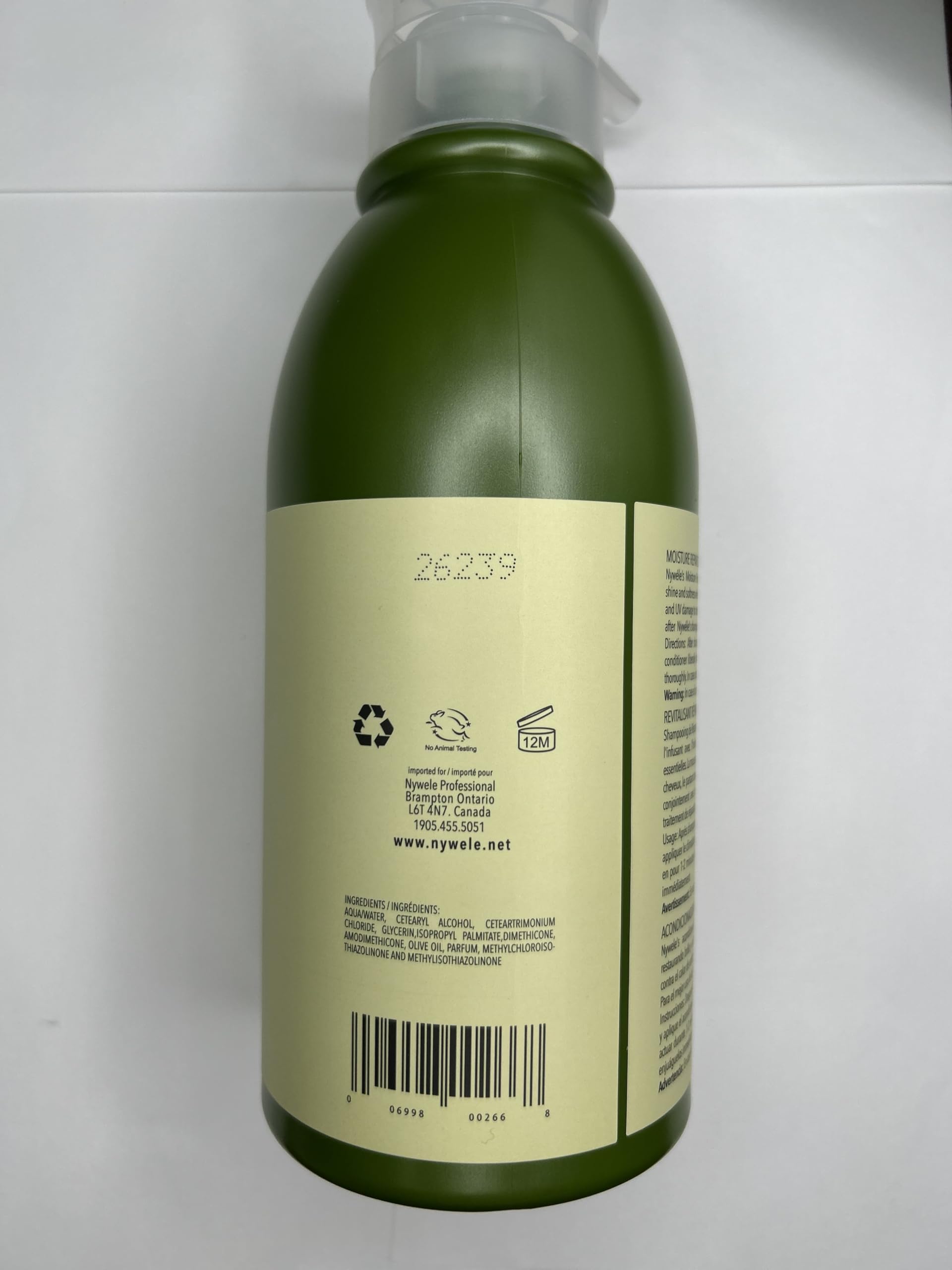 Light Gray Nywele Professional Moisture Repair Shampoo & Conditioner 27oz and Hair Mask 16.9oz
