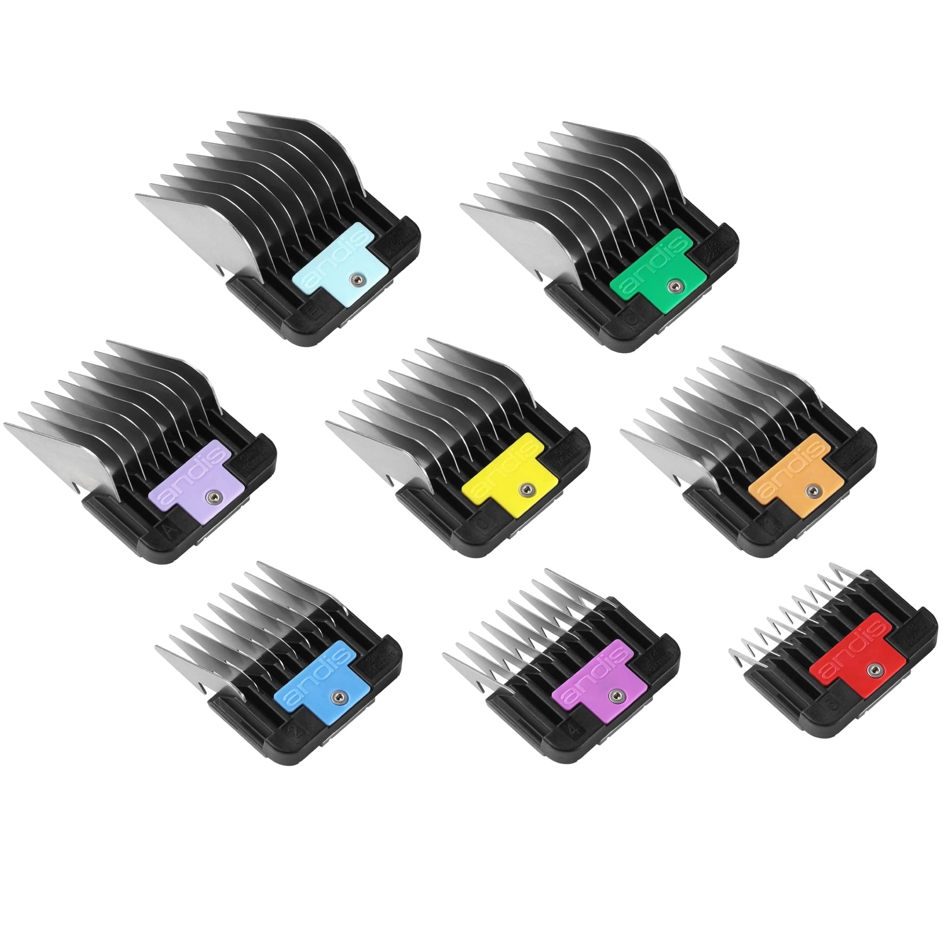 White Smoke Andis - set of combs lifted stainless steel parts 8