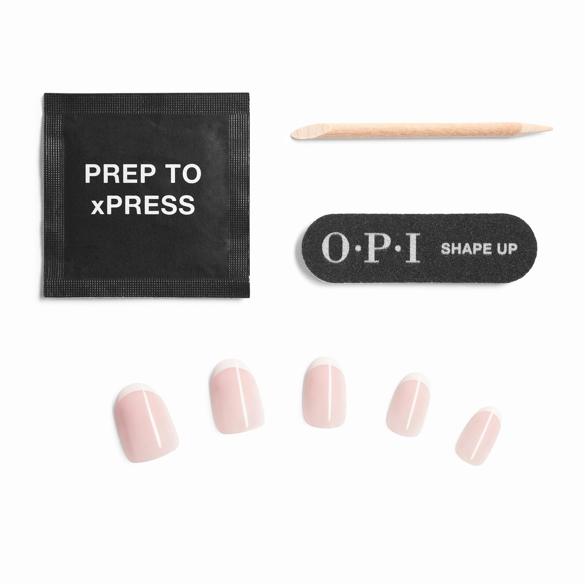 White Smoke OPI Sticking Point Have Merci on Me | Short Round Opaque Neutral Pink French Tip Nail Art Instant No Glue Press On Nails | 30 Count with Adhesive Tabs | Damage-Free Wear | Spring 2026