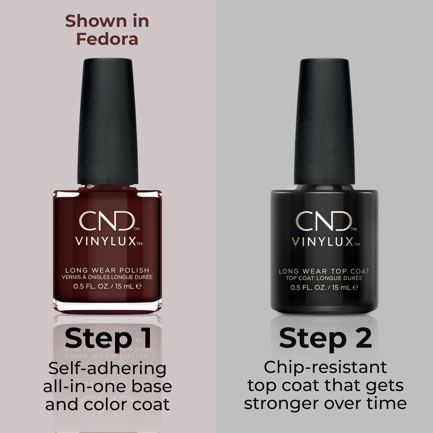 Gray CND Vinylux Longwear Brown Nail Polish, Gel-like Shine & Chip Resistant Color, Arrowhead, 0.5 fl. oz