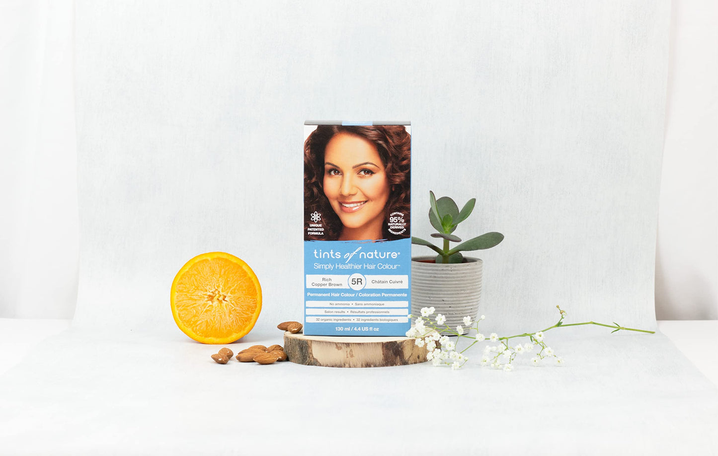 Lavender Tints of Nature 5R Rich Copper Brown Permanent Hair Dye, Nourishes Hair and Covers Greys, Ammonia-Free, 4.4 fl oz