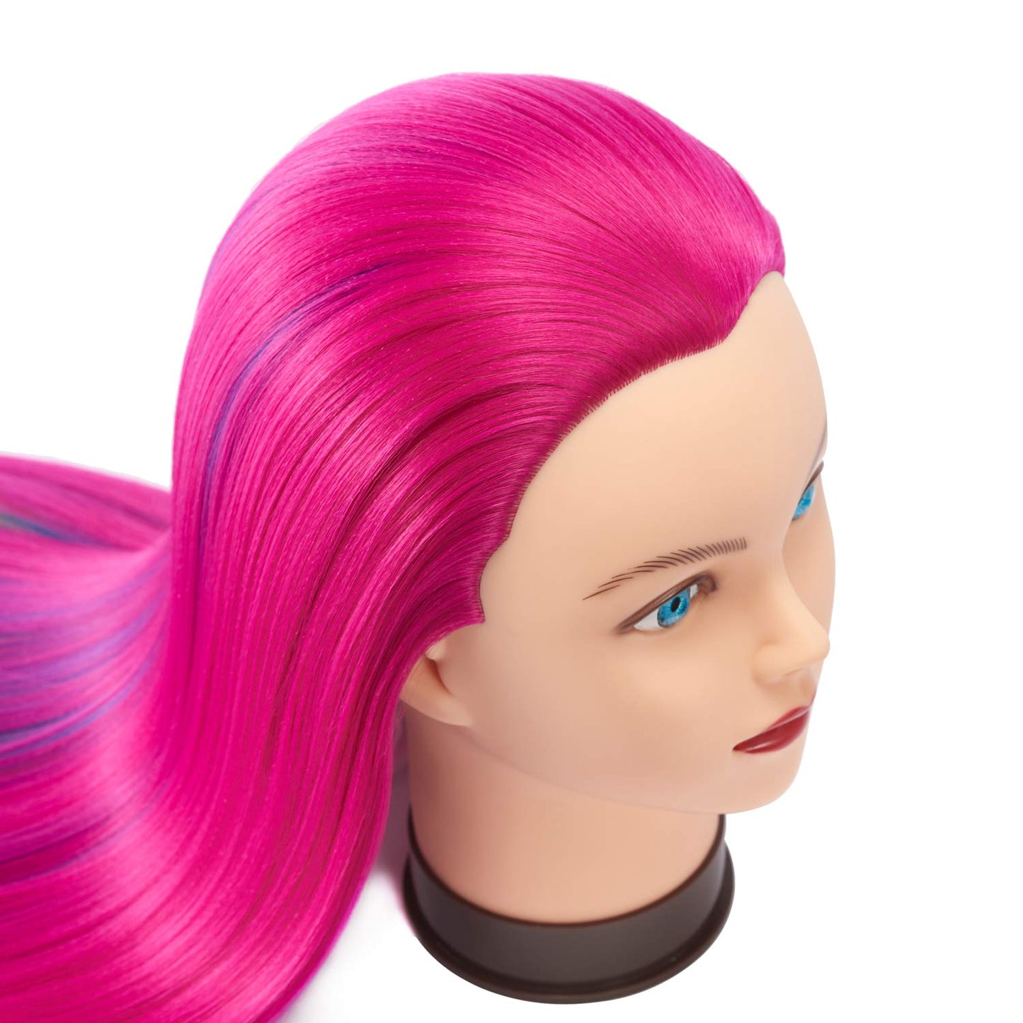 White Smoke Headfix 26"-28" Long Hair Mannequin Synthetic Fiber Hairdresser Practice Styling Training Cosmetology Manikin Doll With Clamp (6F1919w0320)