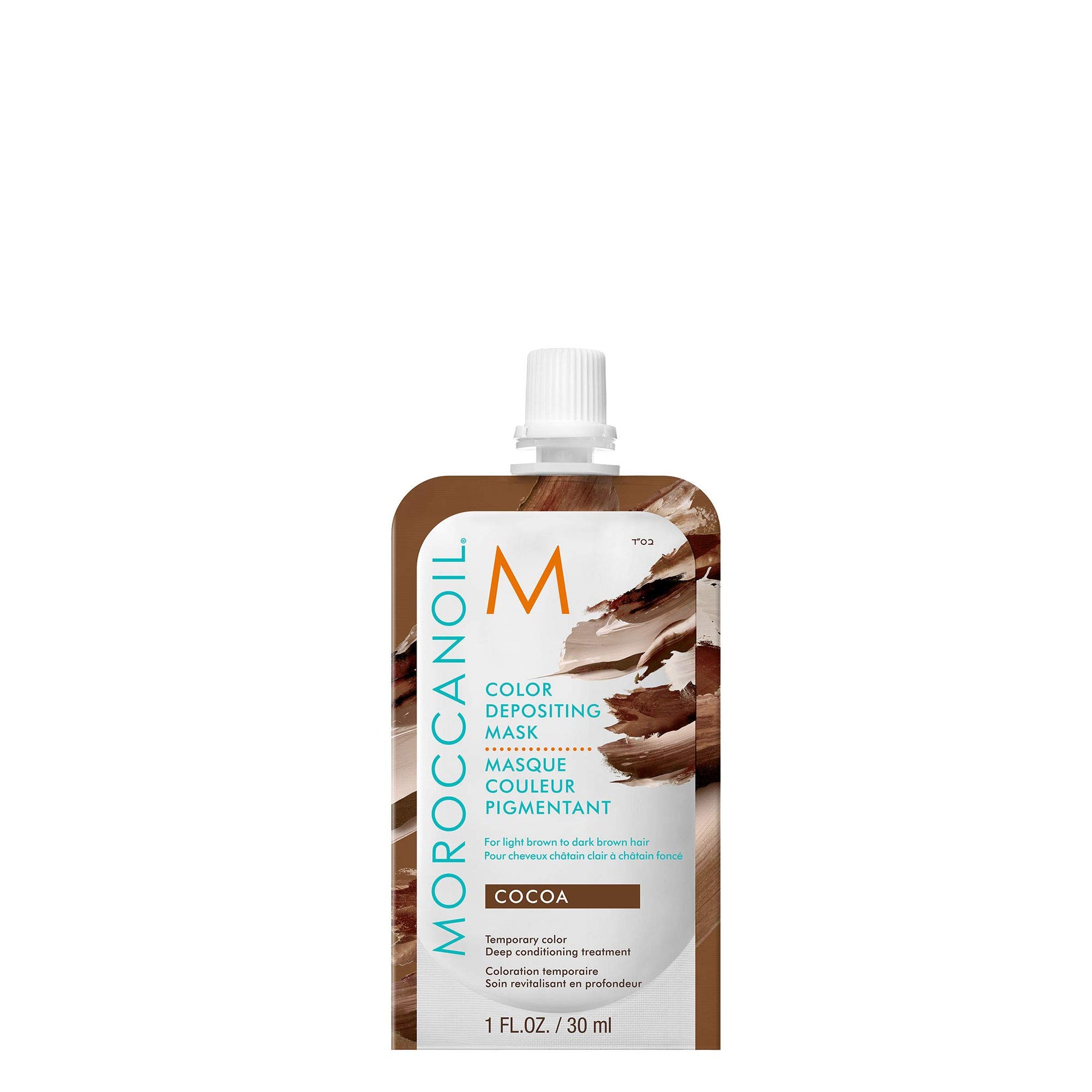 White Smoke Moroccanoil Color Depositing Hair Mask Packette, Cocoa, 1 Fl. Oz.