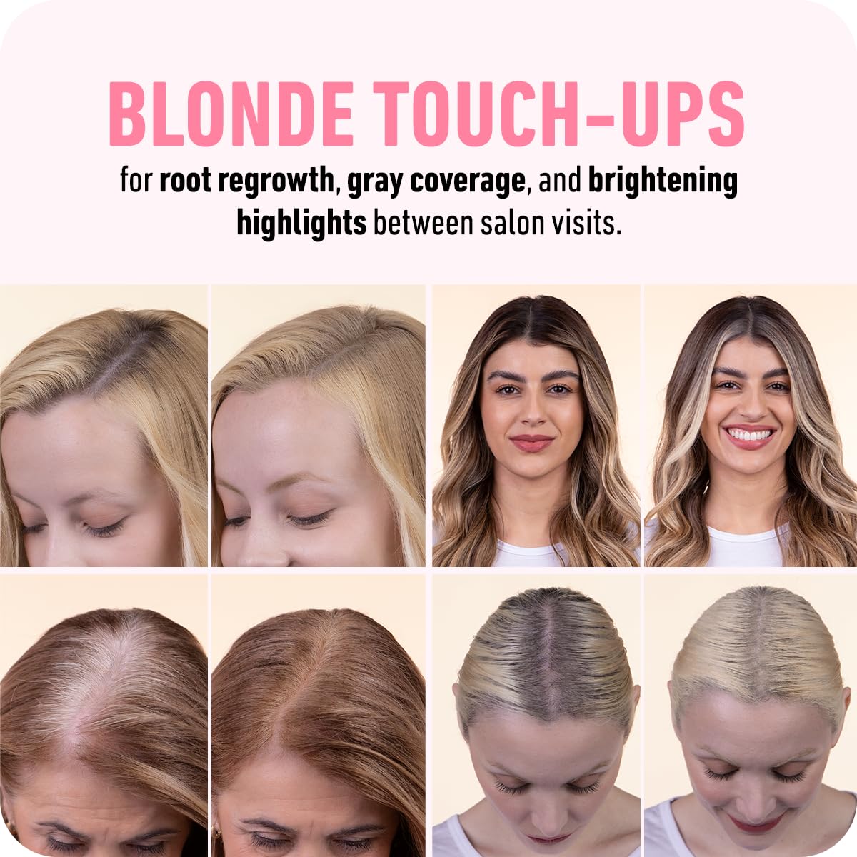 White Smoke BOLDIFY Hairline Powder - Water-Resistant Root Touch Up Hair Color for Gray Coverage - 24-Hour Stain-Proof, Mess-Free Hair Powder for Thinning Hair - Medium Blonde