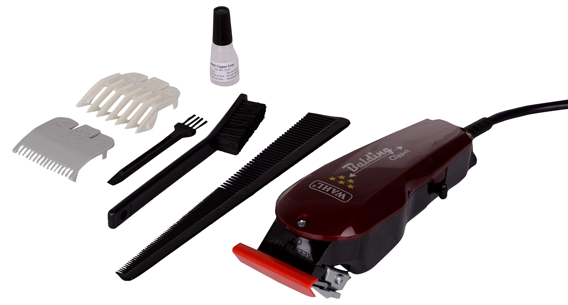 White Smoke 5 Star Balding Clipper - Model # 8110 - Red