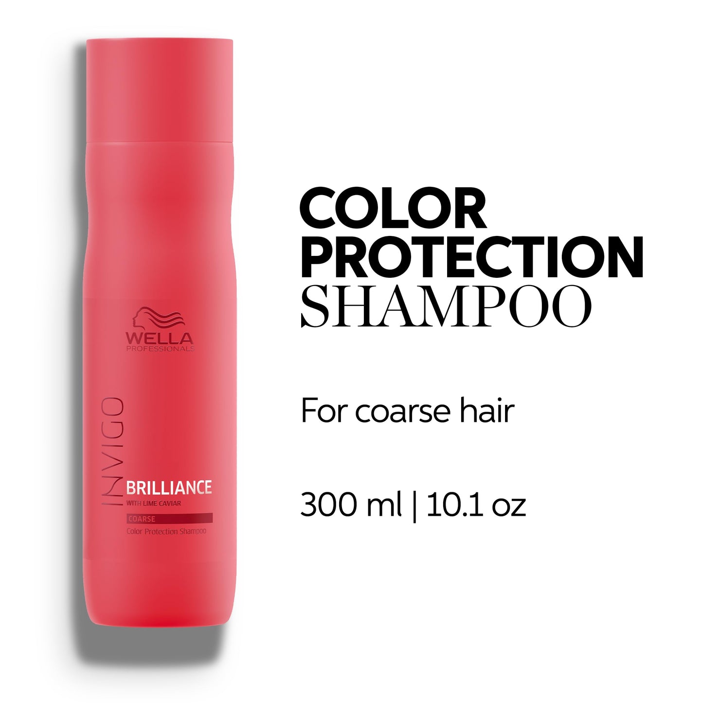 White Smoke Wella Professionals Invigo Brilliance Shampoo for Coarse Hair | Color Protection & Vibrancy | 10.1 Fl Oz
