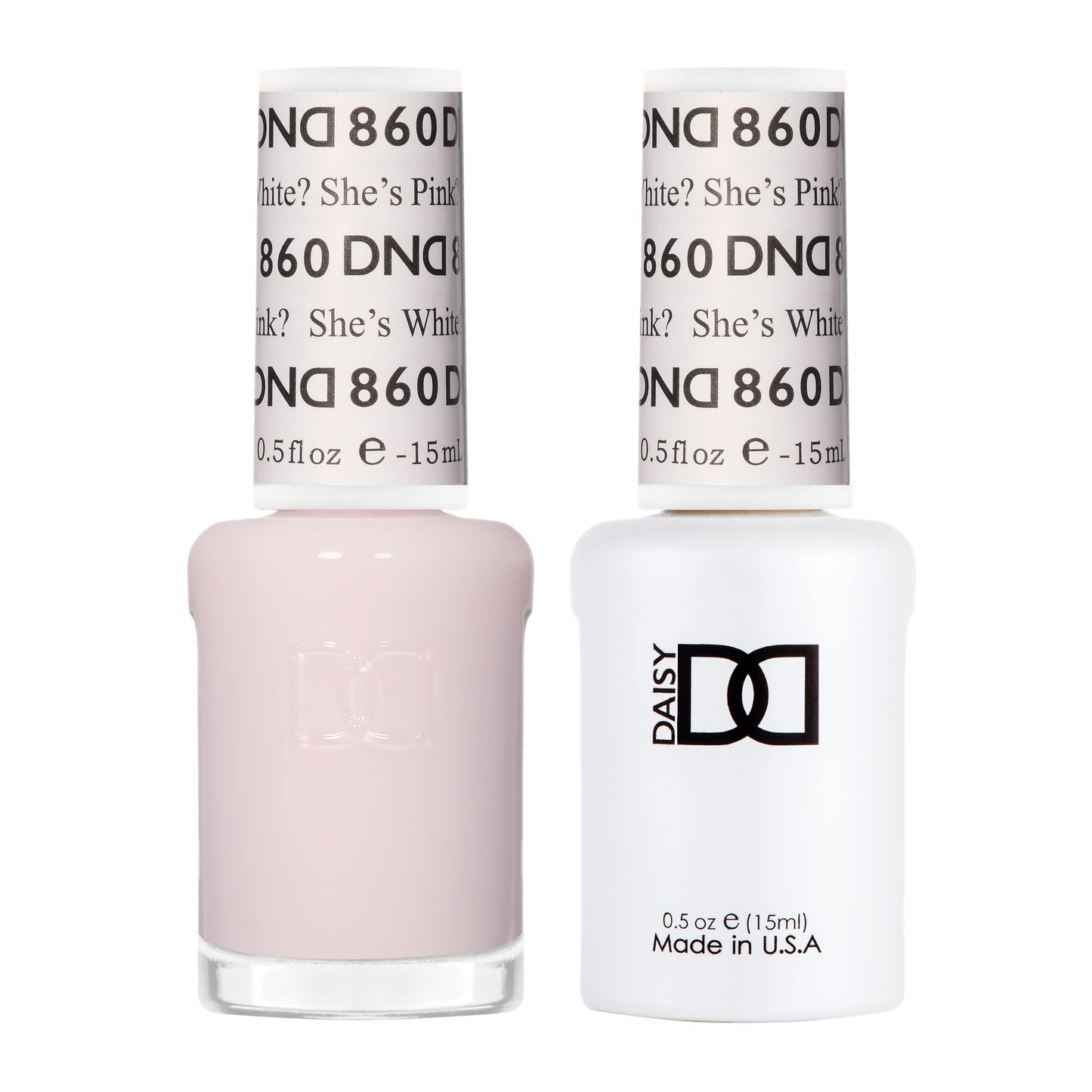 White Smoke DND Gel Polish Set, Sheer Collection, UV/LED Gel Polish and Air Dry Nail Lacquer, Matching Chip-Free Polish Duo, 860 She’s White? She’s Pink?, 0.5 Fl Oz