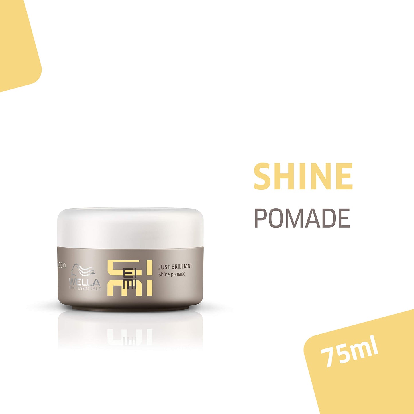 White Smoke Wella Professionals EIMI Just Brilliant | Shine Pomade | Smooth, Shiny Hair Styling Results | Anti-Frizz & Humidity Resistant | Light Hold Molding Paste | 2.5 Oz